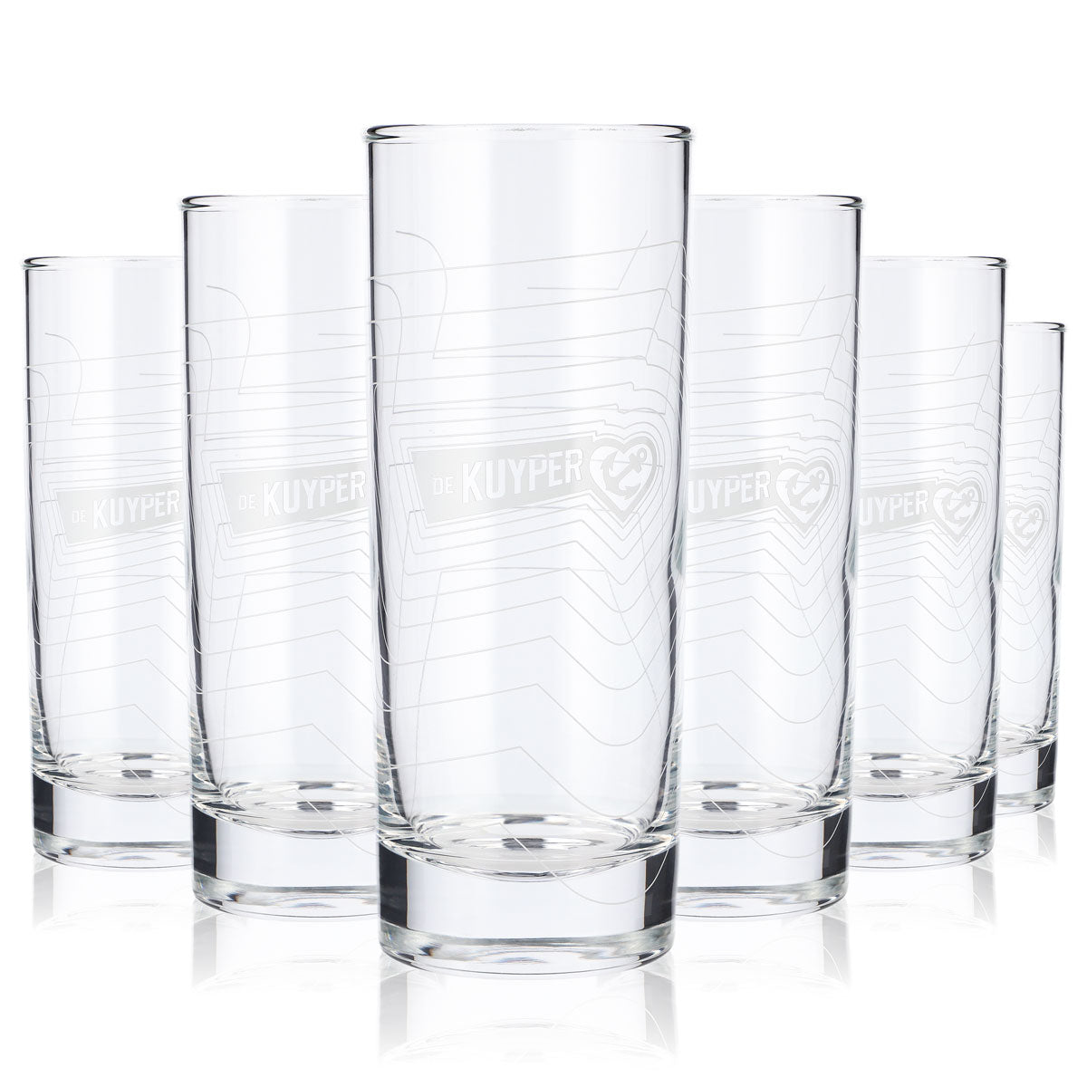 6x De Kuyper Likör Glas 0,33l Longdrinkglas Anker in Herz Arcoroc Islande – Ansicht 6