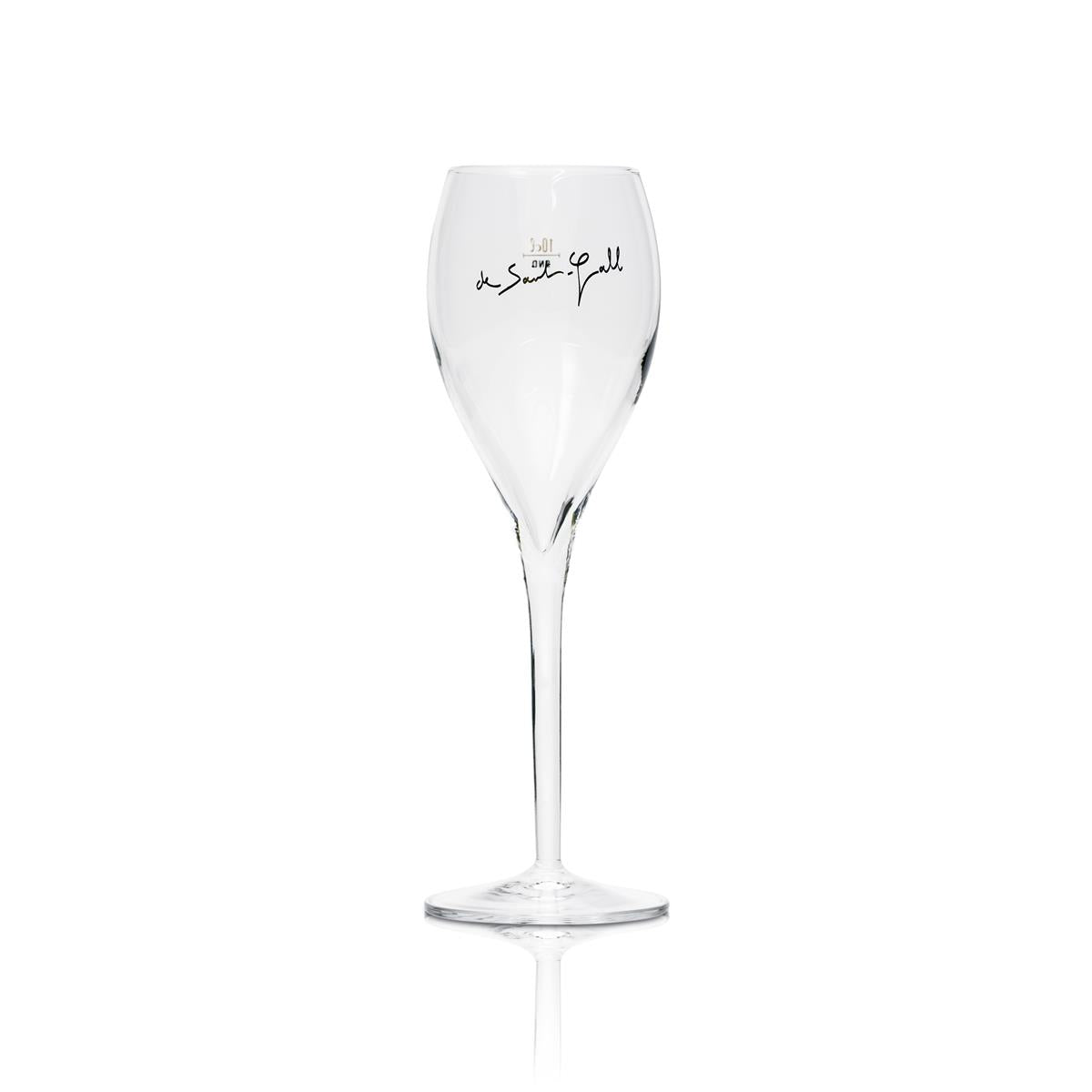 6x De Saint Gall Champagner Glas Flöte mit gold Schrift – Ansicht 2