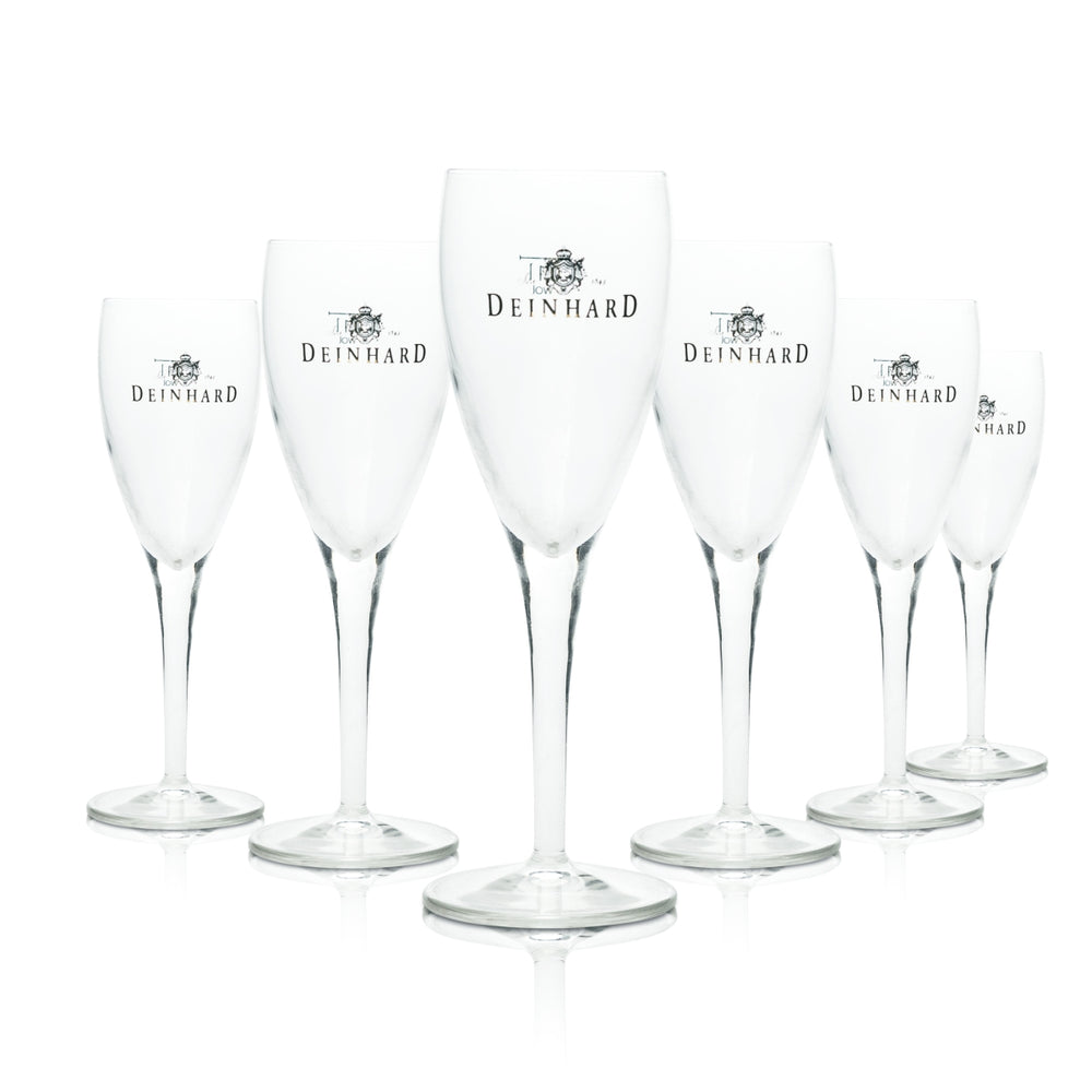 6x Deinhard Sekt Glas Flöte 0,1l Michelangelo Flute Gläser Prosecco Hochzeit Bar