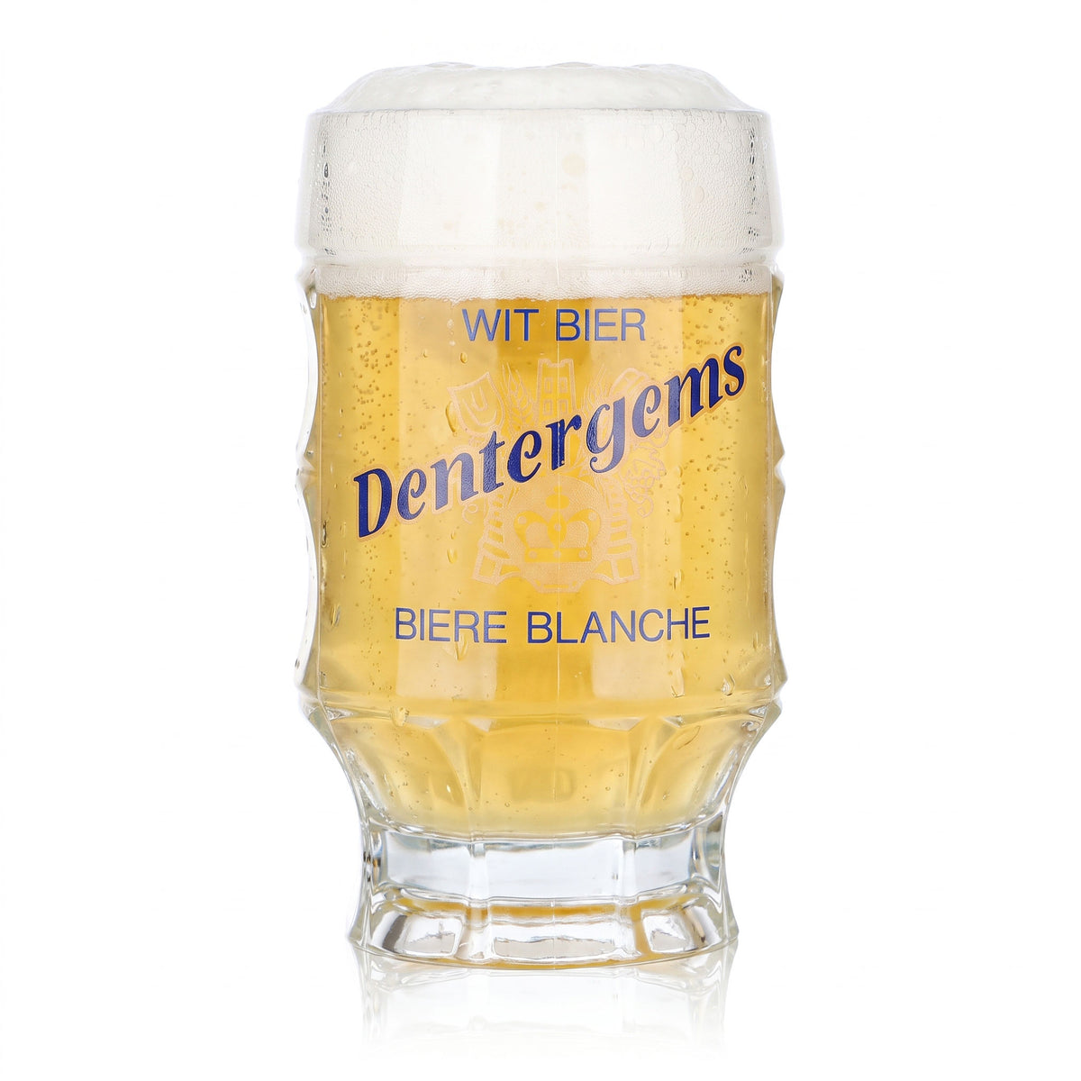 6x Dentergems Bier Glas 0,25l Krug Bierseidel Blauer Schriftzug gelbes (6er Set) – Ansicht 2