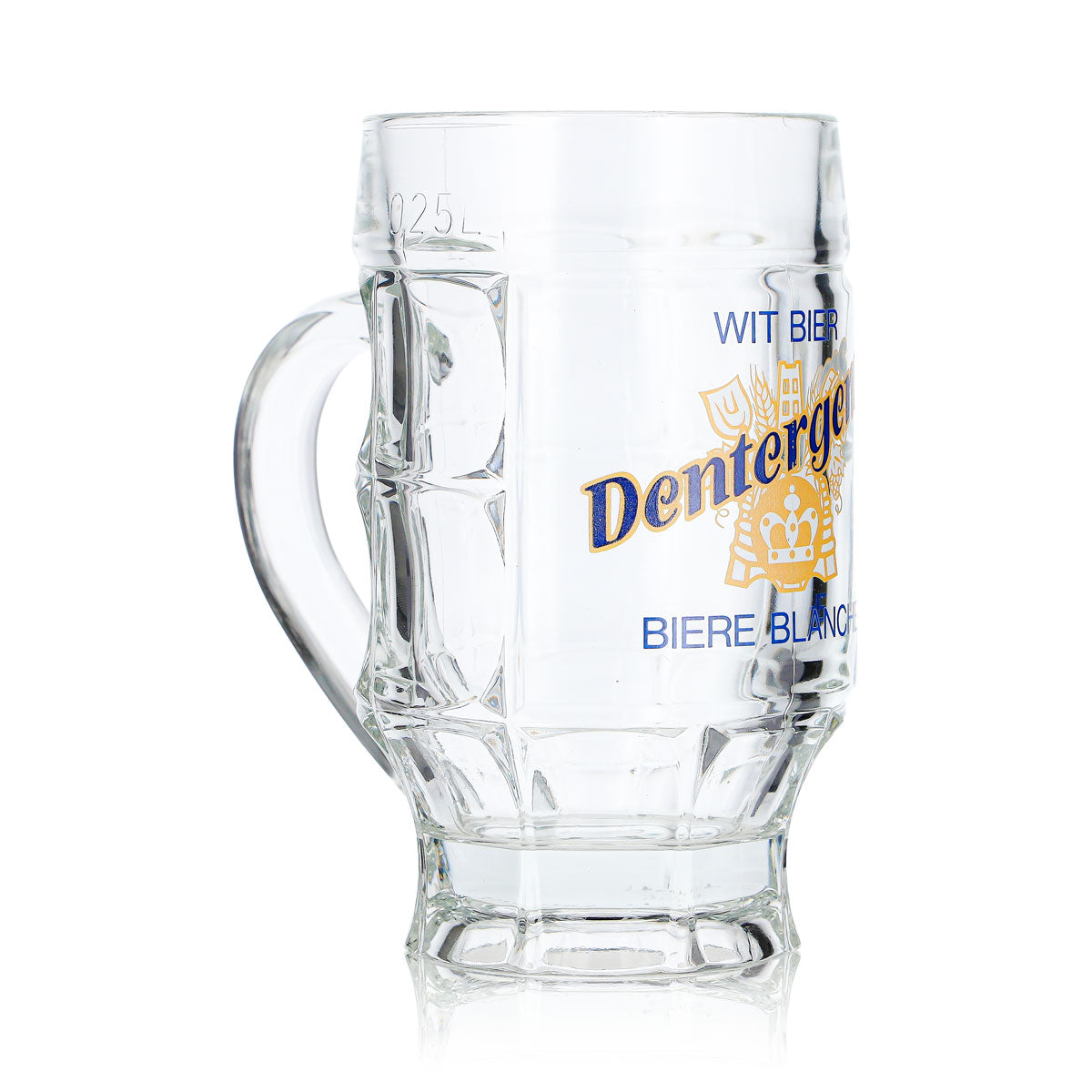 6x Dentergems Bier Glas 0,25l Krug Bierseidel Blauer Schriftzug gelbes (6er Set) – Ansicht 4
