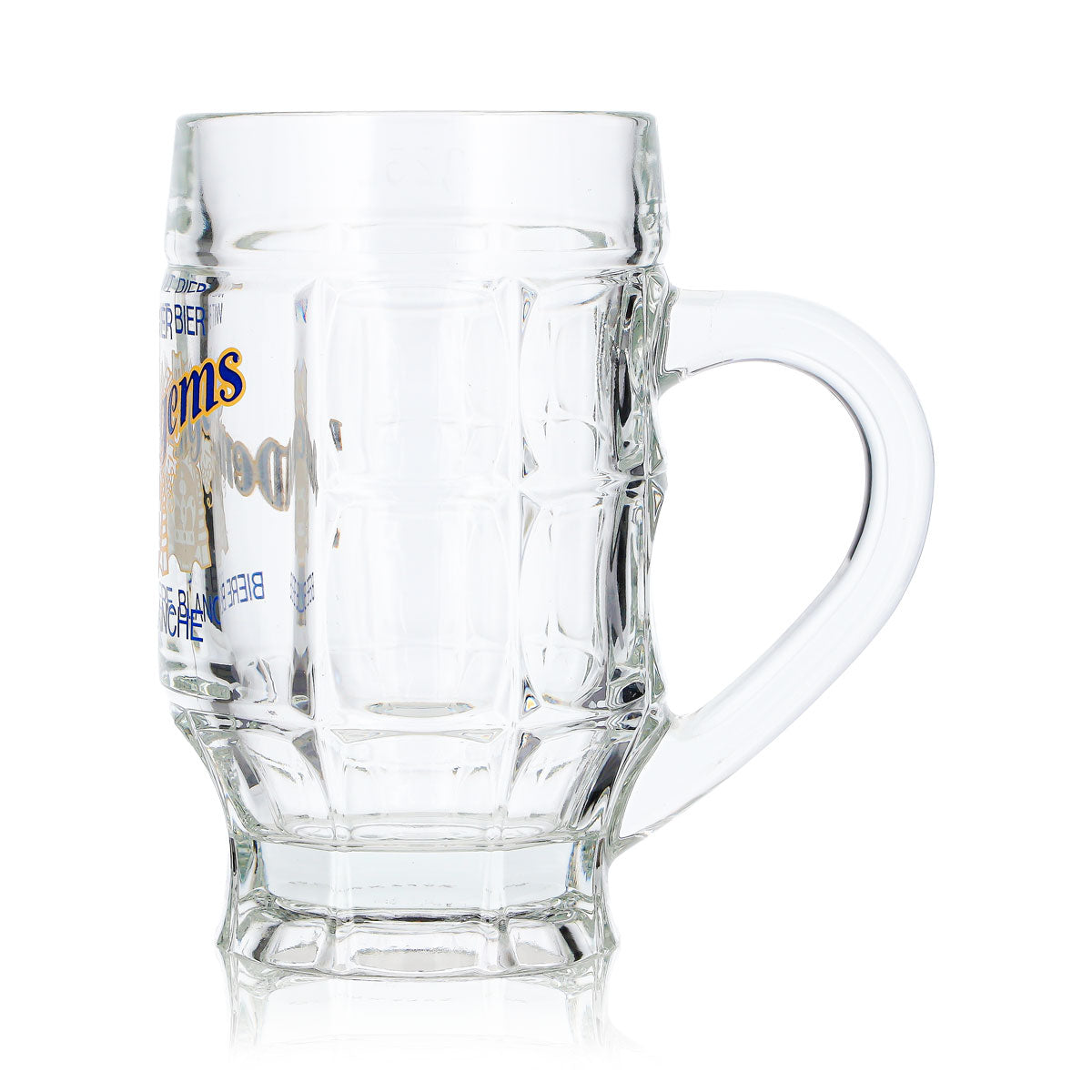6x Dentergems Bier Glas 0,25l Krug Bierseidel Blauer Schriftzug gelbes (6er Set) – Ansicht 7