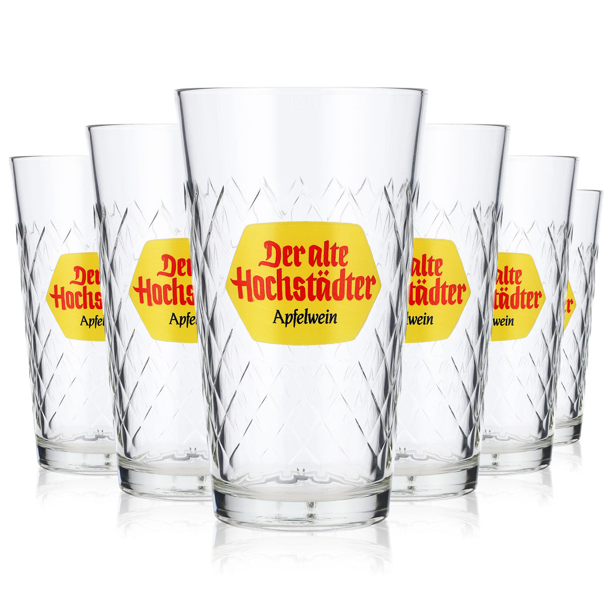 6x Der alte Hochstädter Apfelwein Weinglas Gläser 0,5l Becher Rastal – Ansicht 5