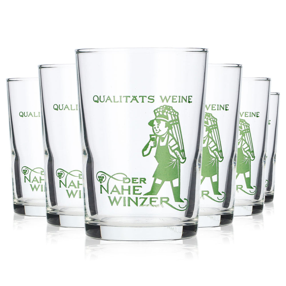 6x Der Nahe Winzer Wein Glas 0,09l Weingläser Probierglas Tasting Becher