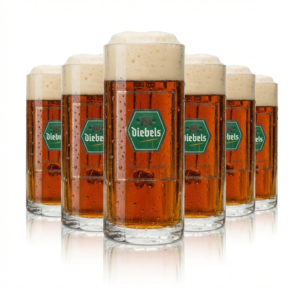 6x Diebels Bier Glas 0,4l Krug Sahm