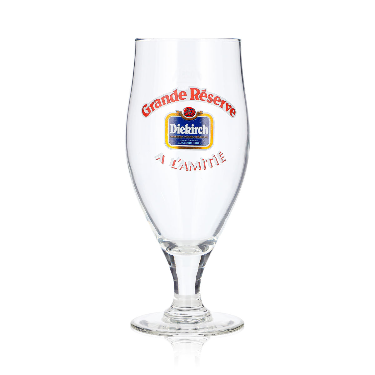 6x Diekirch Bier Glas 0,25l Pokal Grande Reserve A L´amitie Brauner (6er Set) – Ansicht 3