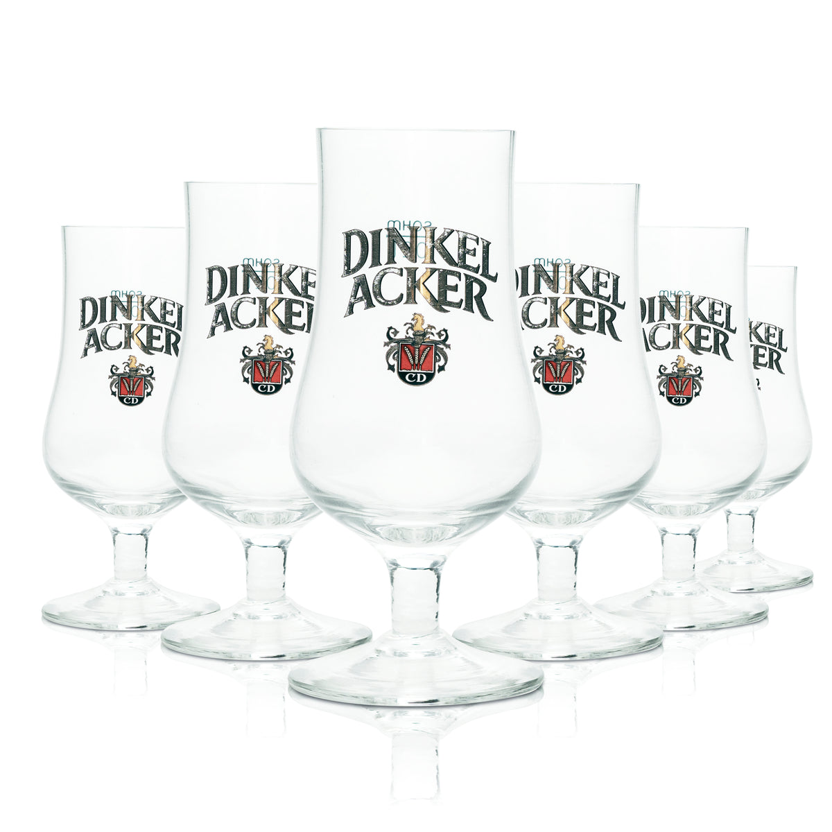 6x Dinkel Acker Bier Glas 0,2l Tulpe CD Sahm Pils Gläser Gaston Pokal Brauerei – Ansicht 4
