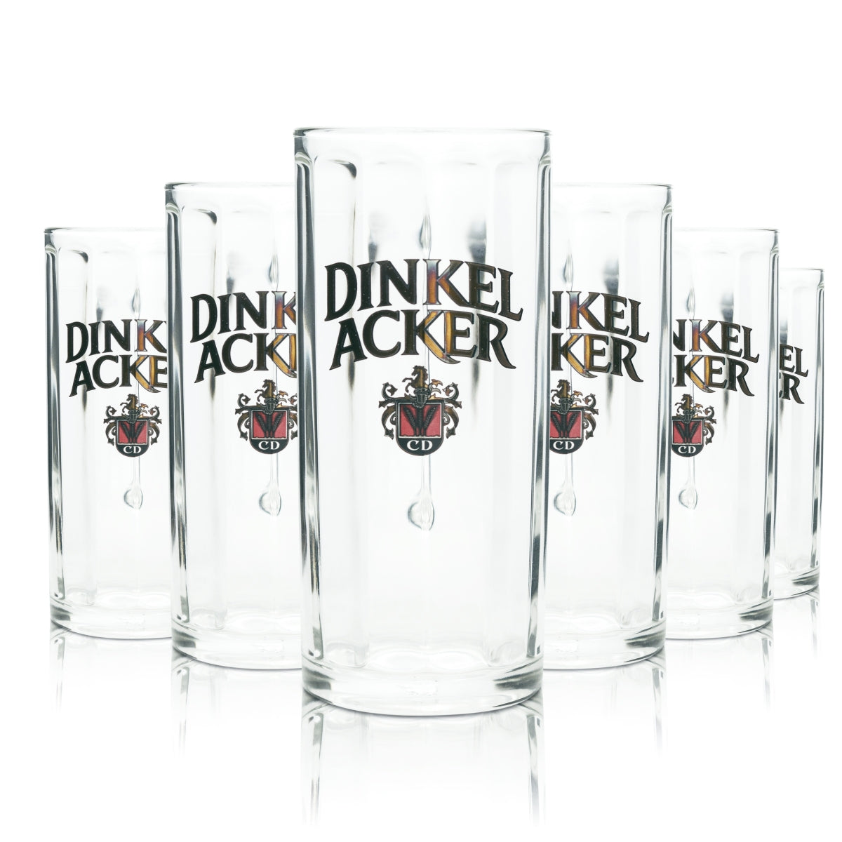 6x Dinkel Acker Bier Glas 0,4l Krug CD Moldau Sahm Seidel Henkel Gläser Pils