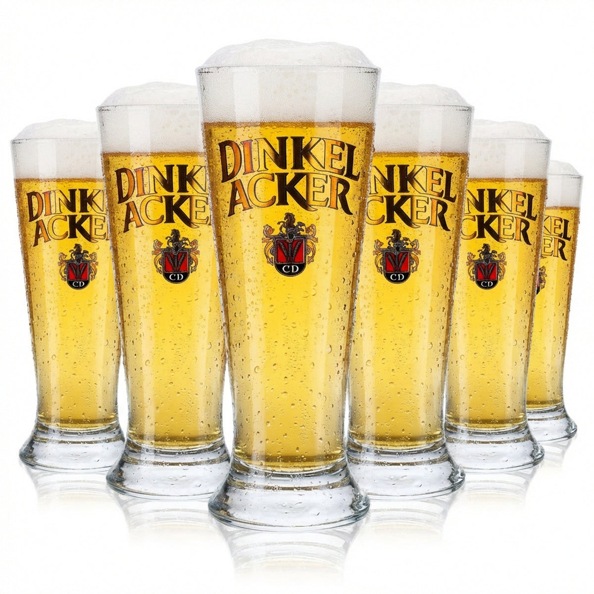 6x Dinkel Acker Bier Glas Cupglas 0,3l Biergläser Becher München