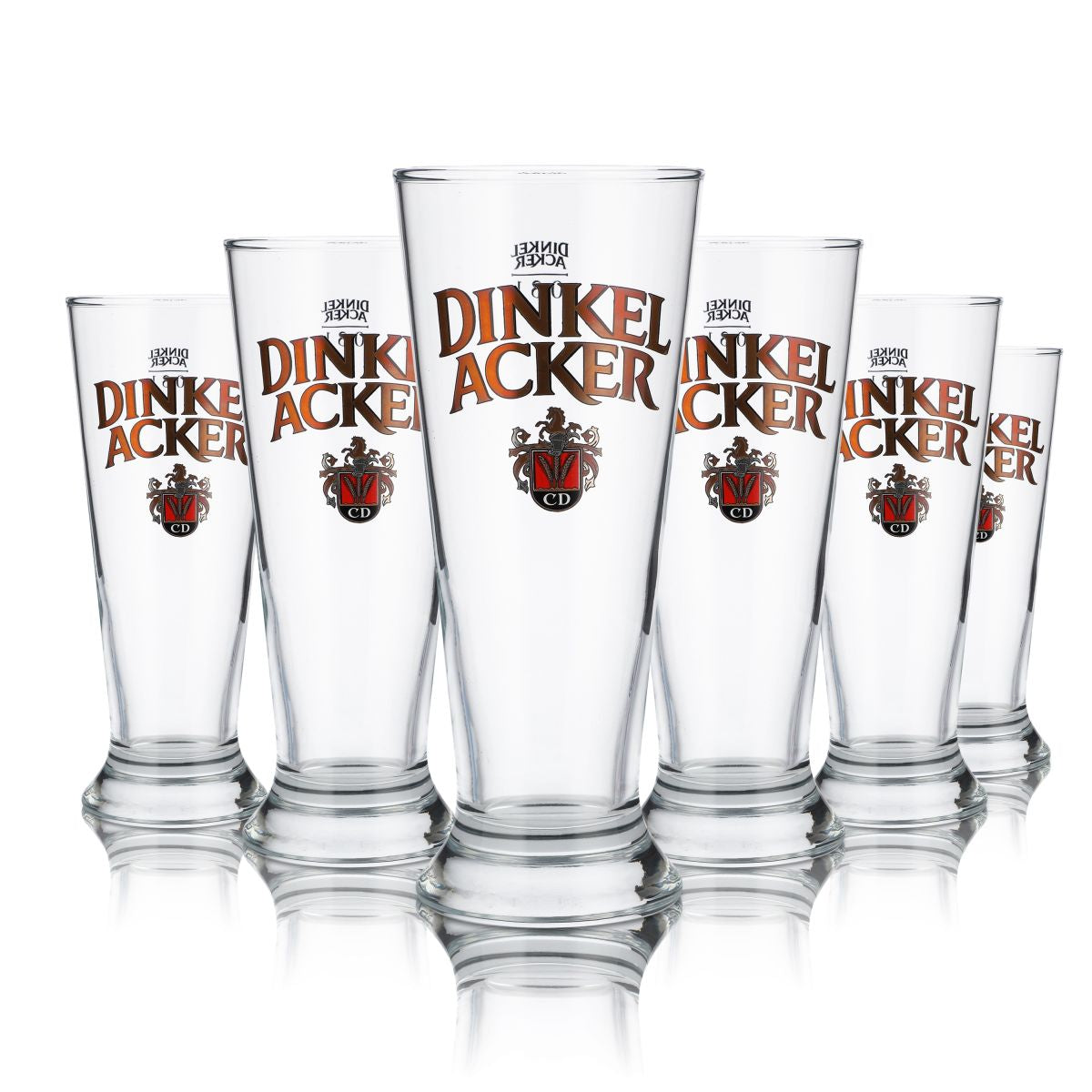 6x Dinkel Acker Glas 0,3l Pokalglas Pilsener Stange Bier Gläser Set Brauerei