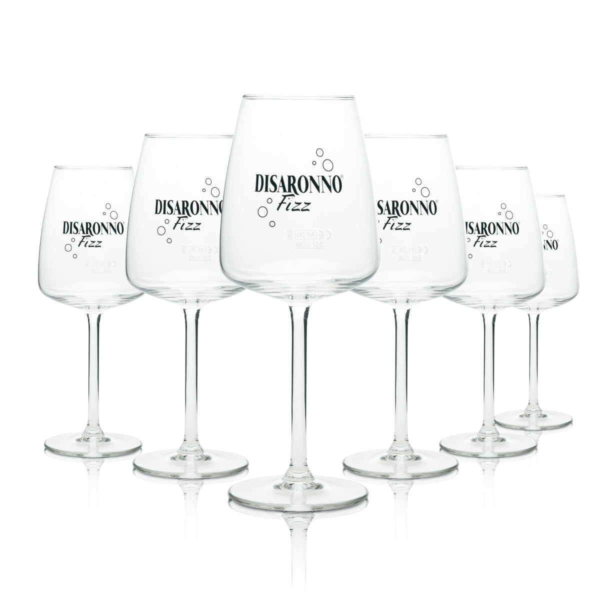 6x Disaronno Amaretto Glas 0,3l Weinglas Fizz Aperitif Liquer Gläser Ballon Bar – Ansicht 2