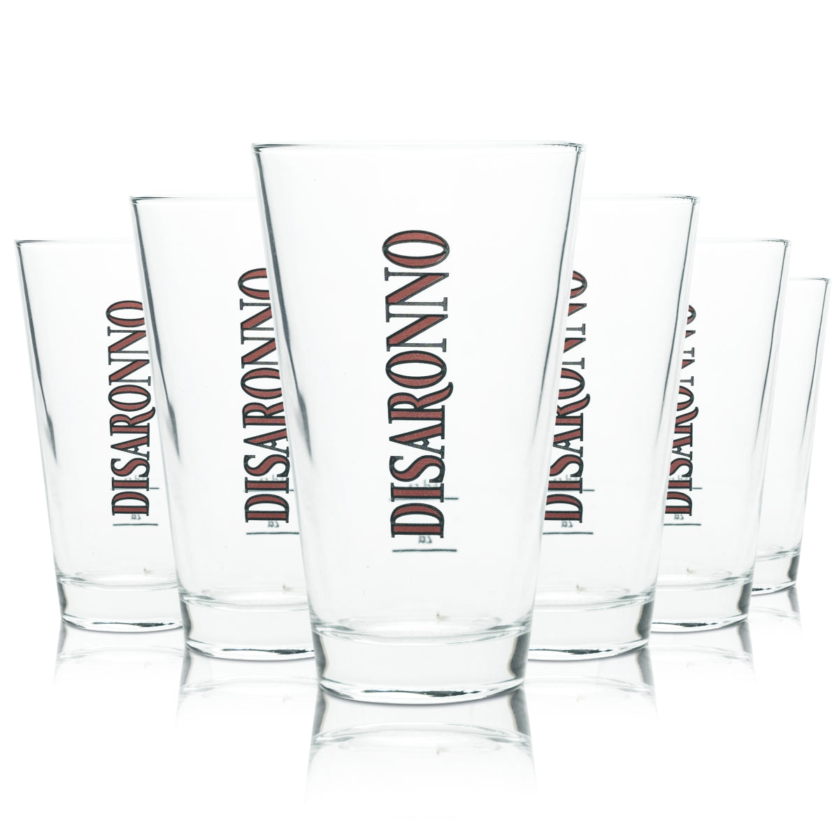 6x Disaronno Amaretto Likör Glas Longdrink Cocktail Gläser Retro Look Gastro