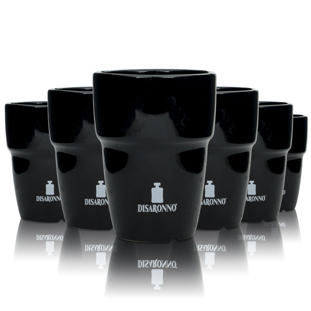 6x Disaronno Amaretto Tasse 0,2l Keramik Becher Glas Glühwein Cocktail Cup