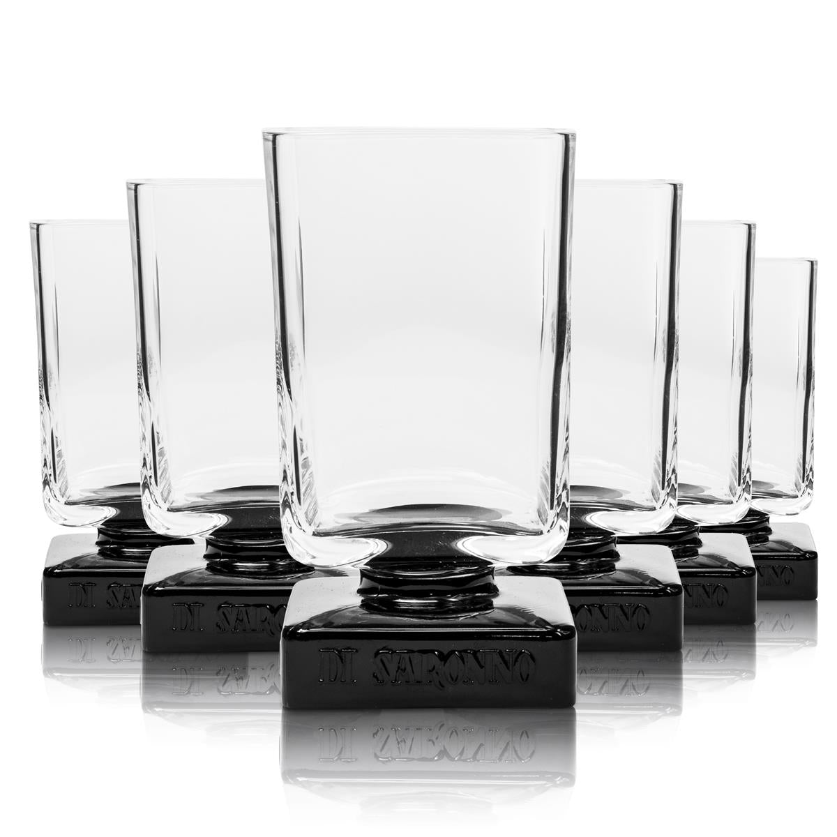 6x Disaronno Glas schwarzer Boden