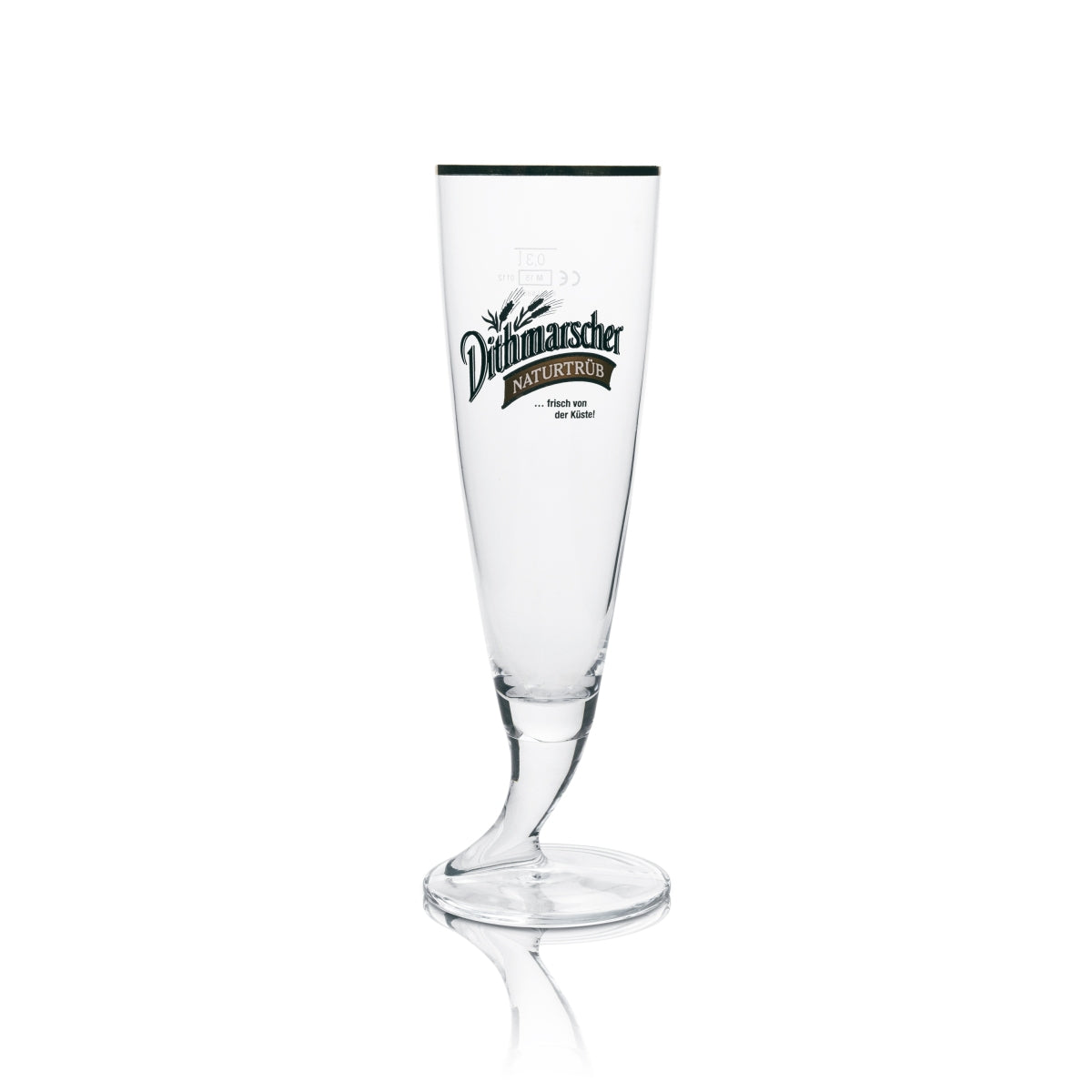6x Dithmarscher Bier Glas Pilsener 0,3l Naturtrüb Horn Goldrand Ritzenhoff – Ansicht 3