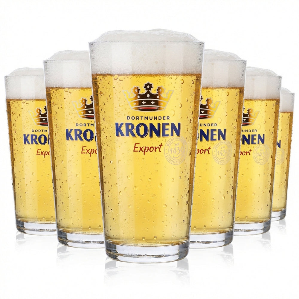 6x Dortmunder Kronen Willi-Becher Bier Glas 0,3l Biergläser Export