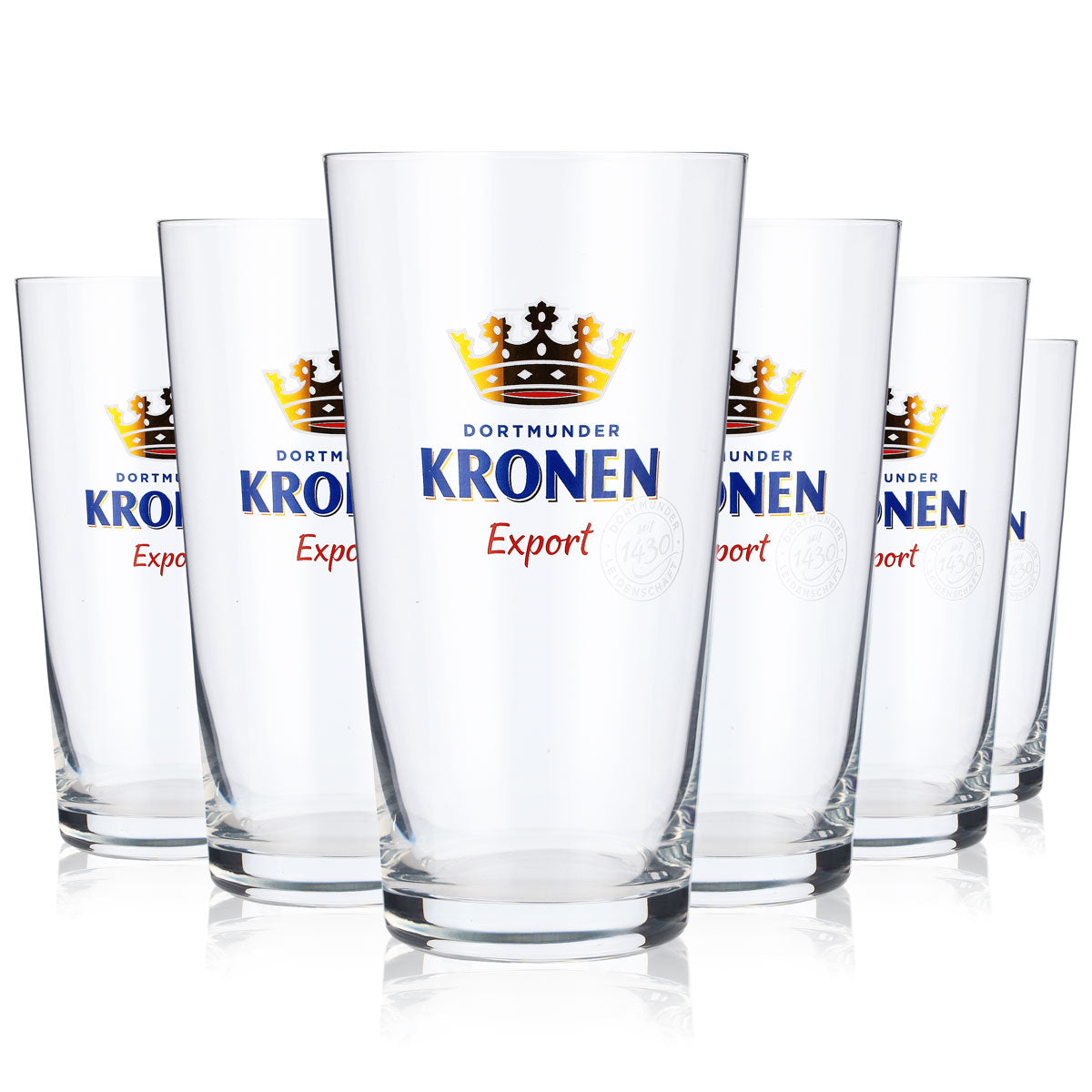 6x Dortmunder Kronen Willi-Becher Bier Glas 0,3l Biergläser Export – Ansicht 5