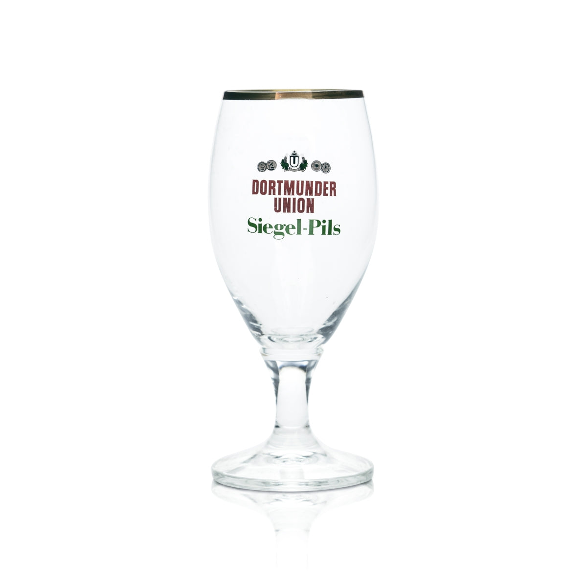 6x Dortmunder Union Bier Glas 0,3l Siegel Pils Pokal Tulpe Goldrand Gläser Eiche – Ansicht 2