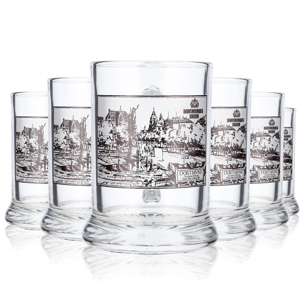 6x Dortmunder Union Bier Glas Bierkrüge 0,31l Biergläser Krug Seidel