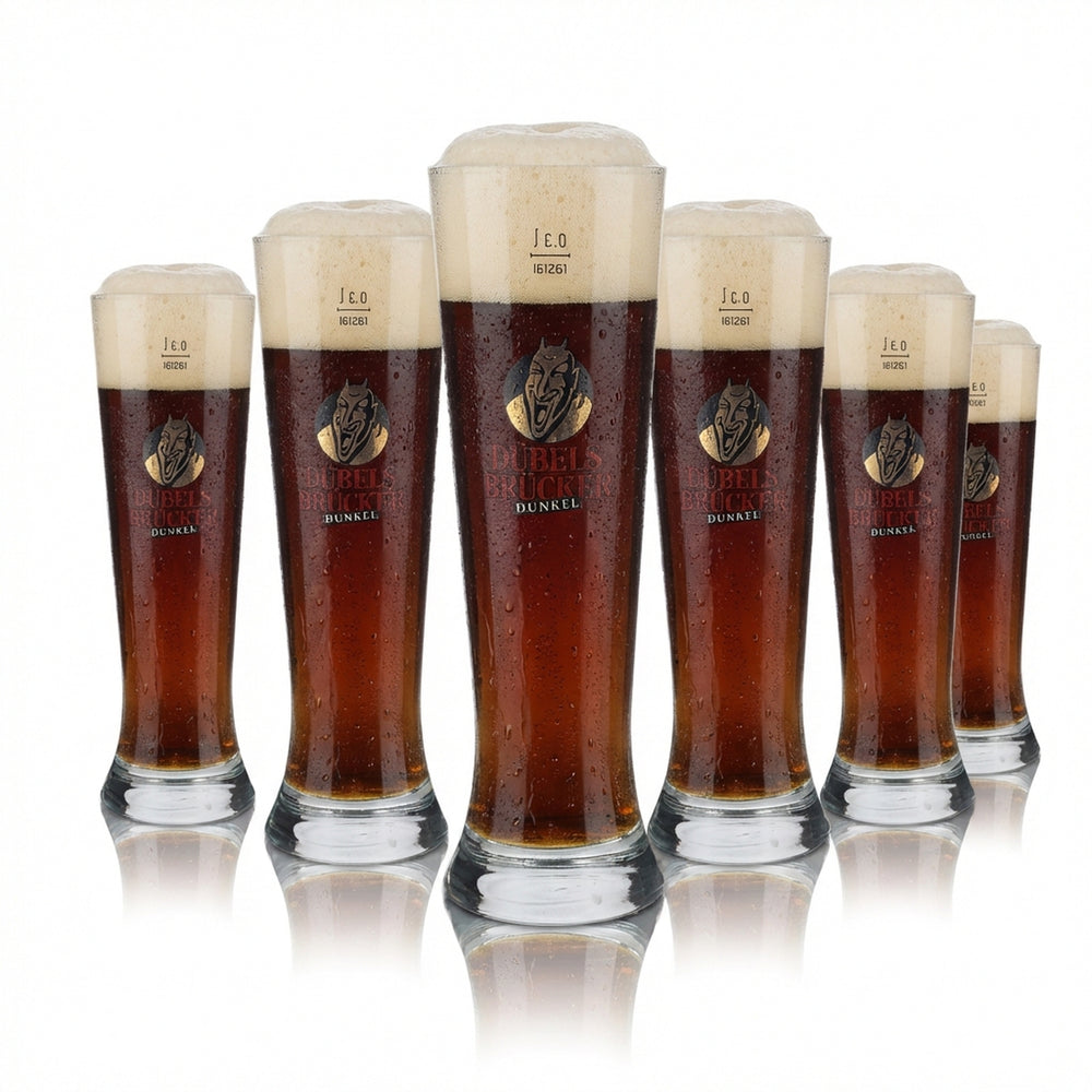 6x Dübelsbrücker Glas 0,3l Merkur Tulpe Bierglas Pokal Gläser Set Brauerei