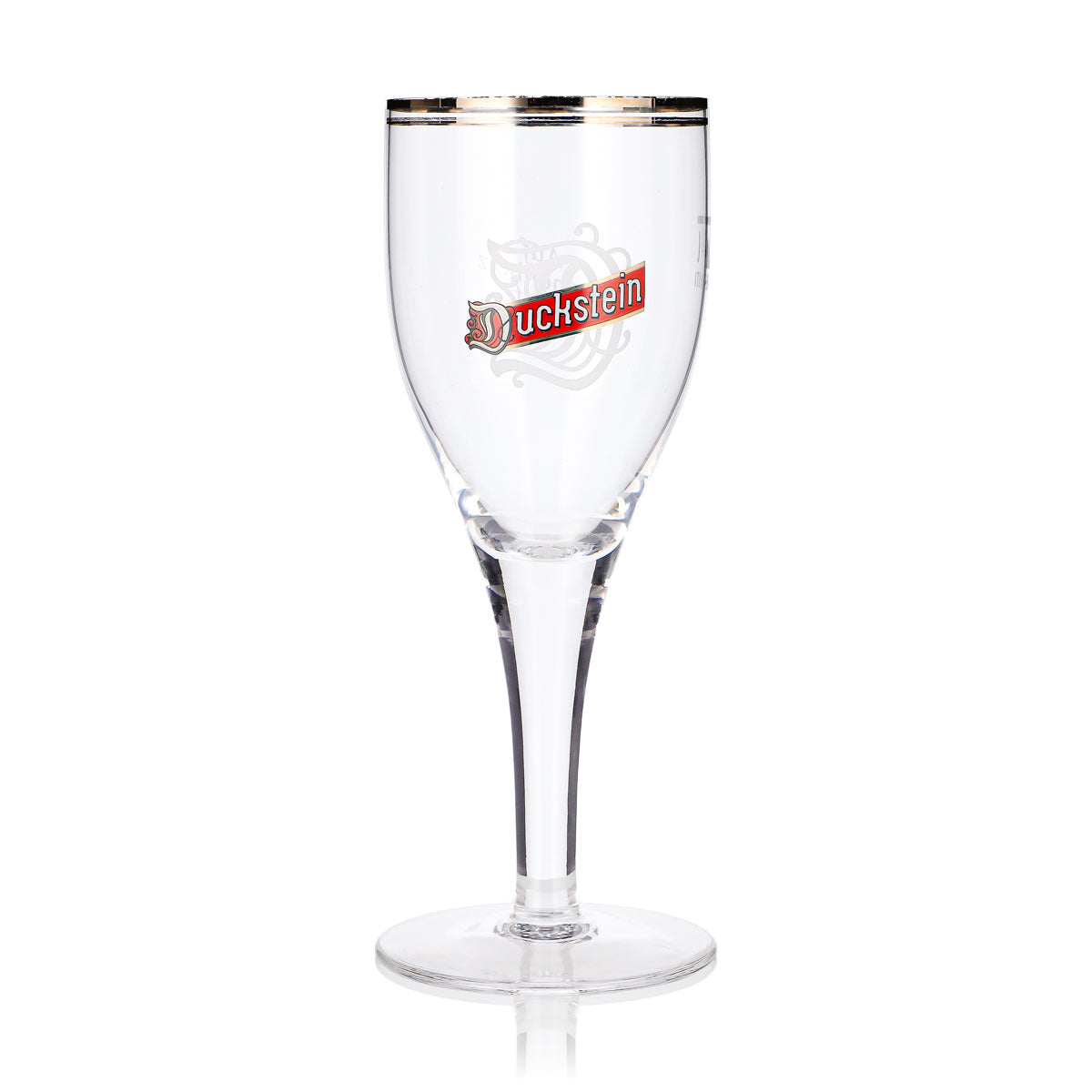 6x Duckstein Bier Glas 0,2l Tulpe Silberrand Sahm Rotes Logo Bierglas (6er Set) – Ansicht 2