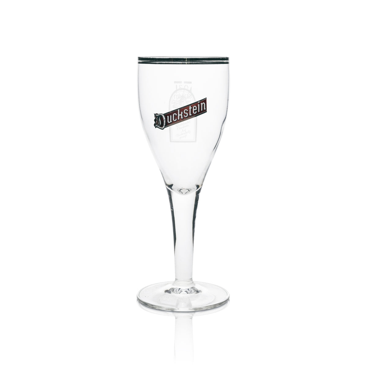 6x Duckstein Bier Glas Pokal 0,3l Silberrand Doppel Sahm – Ansicht 2