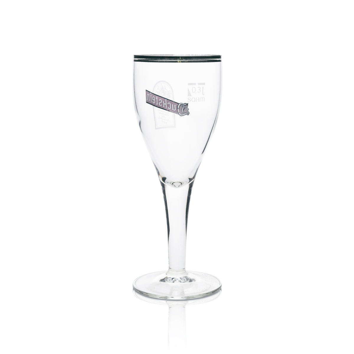 6x Duckstein Bier Glas Pokal 0,3l Silberrand Doppel Sahm – Ansicht 3
