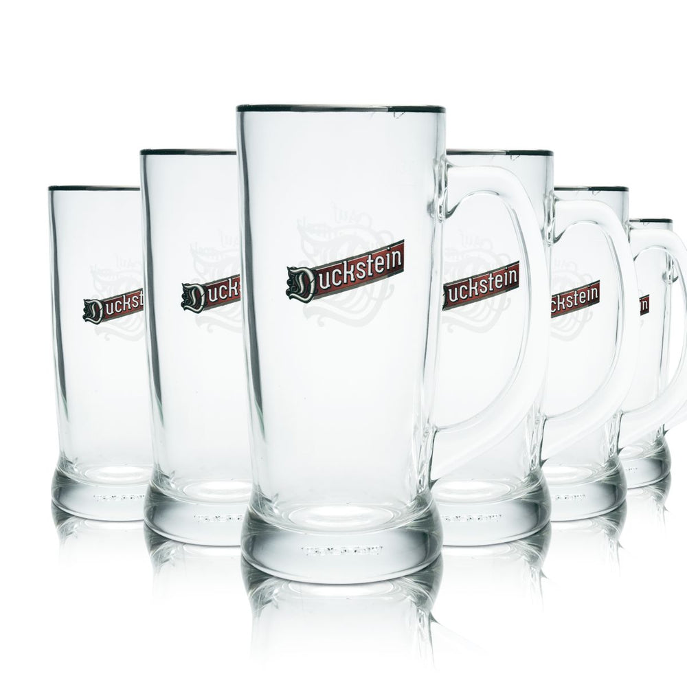 6x Duckstein Bierglas 0,5l Henkelkrug Bierkrug Humpen Seidel Gläser Set Brauerei