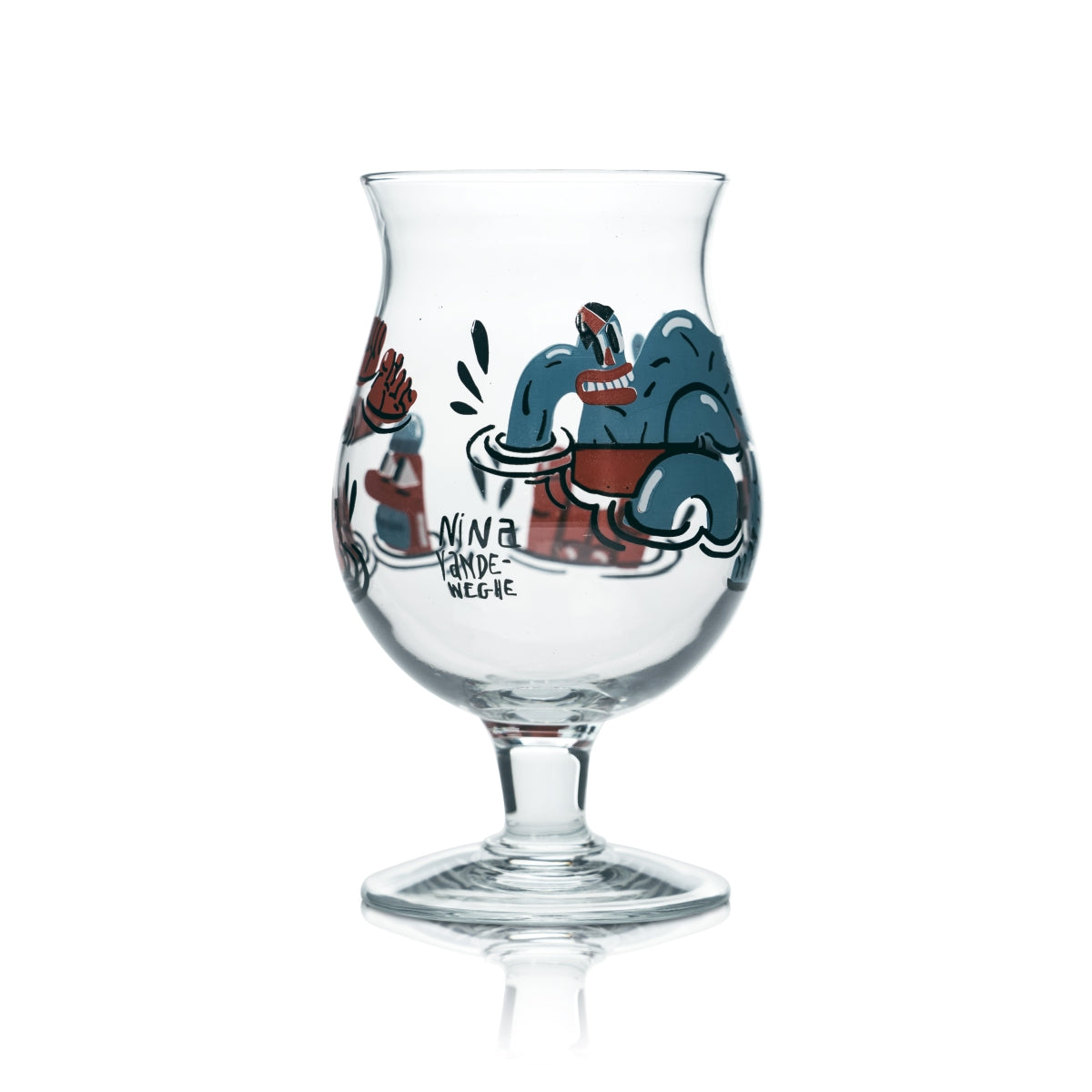 6x Duvel Bier Glas 0,5l Tulpe Kelch Pokal Design Gläser Nina Gastro Sammler Bar – Ansicht 2