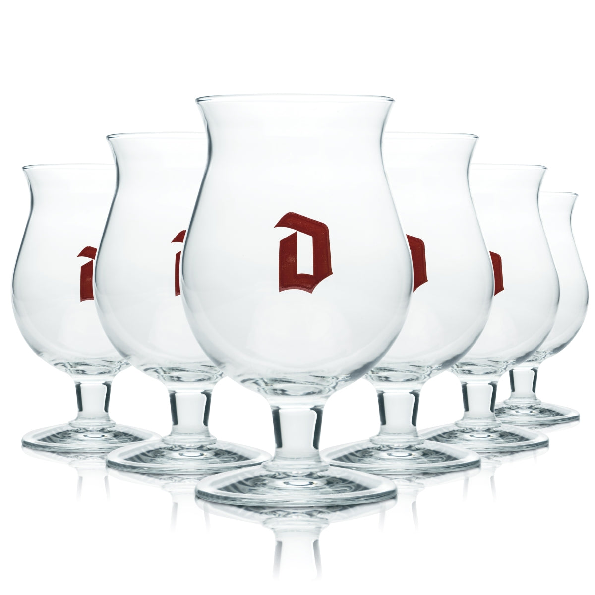 6x Duvel Bier Glas 0,5l Tulpe Kelch Pokal Gläser Belgien Gastro Bar Stark Beer