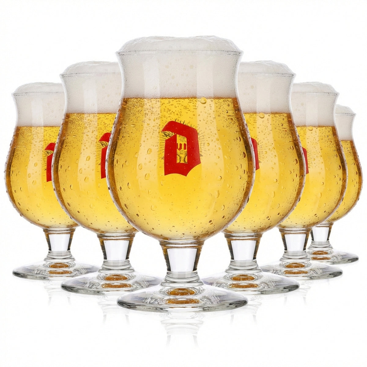 6x Duvel Bier Glas Craftbierglas Gläser Starkbier Bauchglas 0,16l Pokal