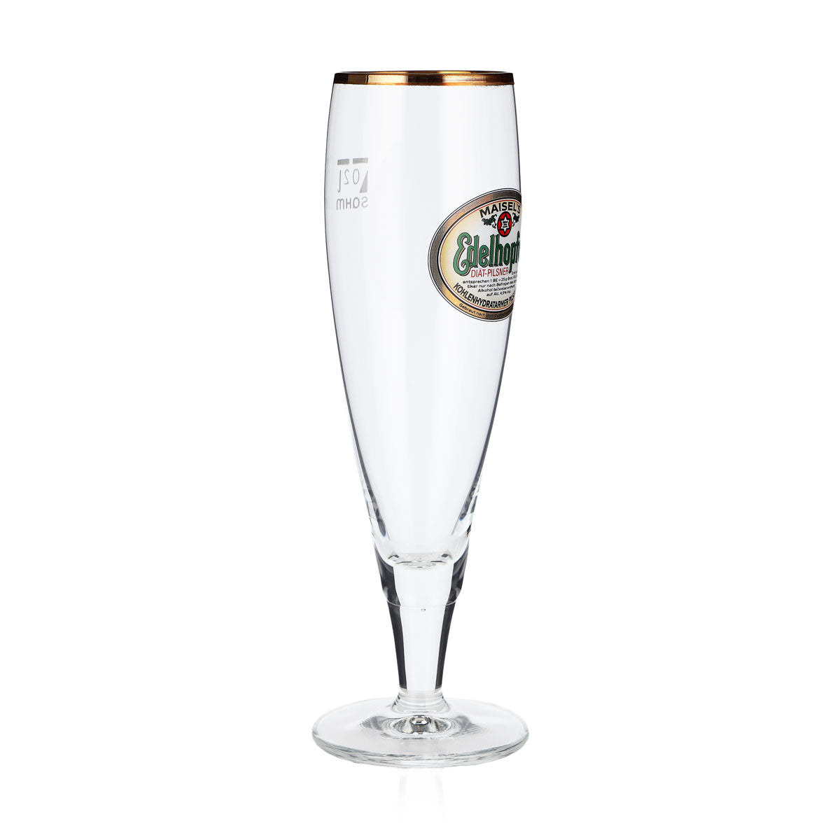 6x Edelhopfen Bier Glas Biergläser 0,2l Pokalgläser Goldrand Sahm Alba – Ansicht 3