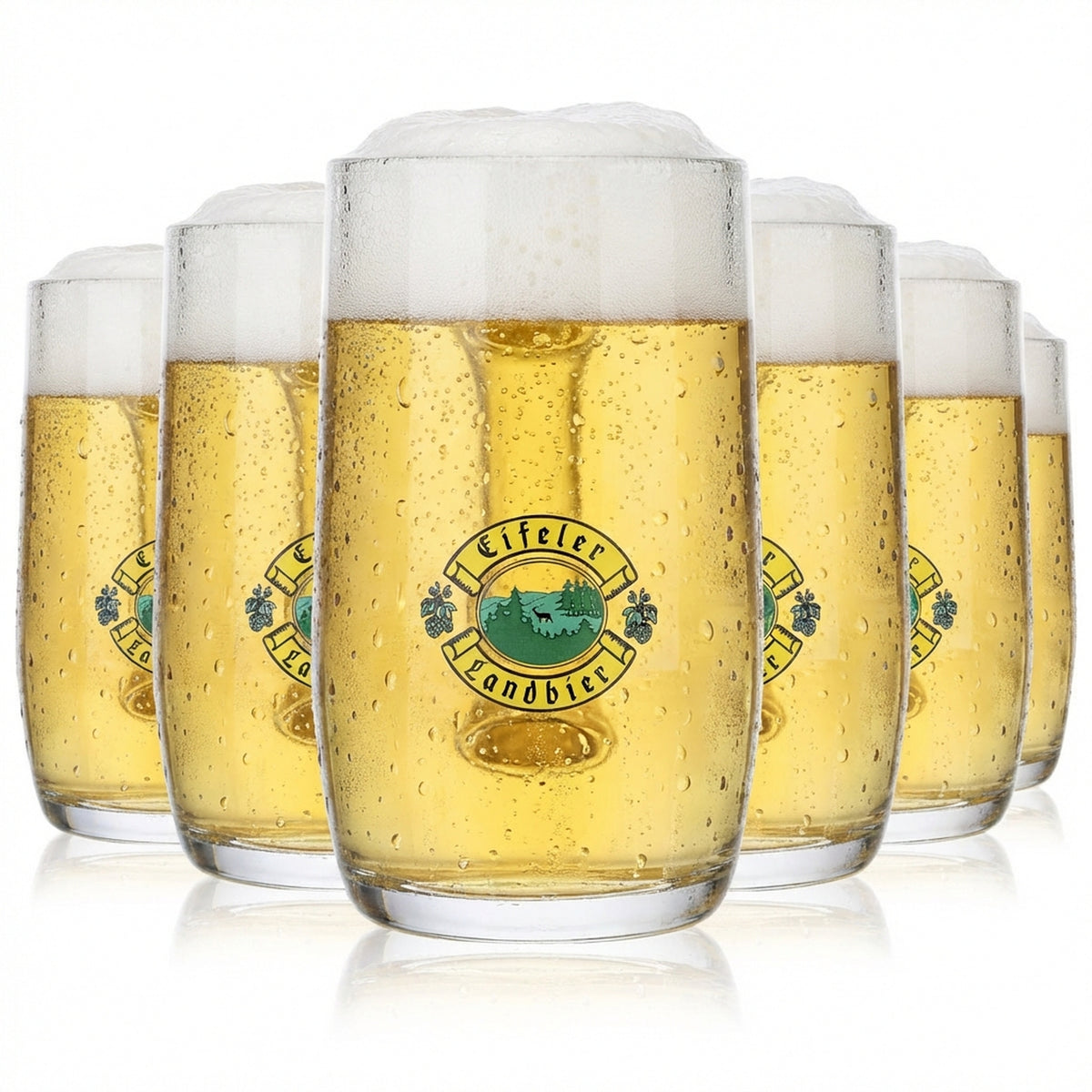 6x Eifeler Landbier Bier Glas Seidel Gläser Biergläser 0,3l Krug