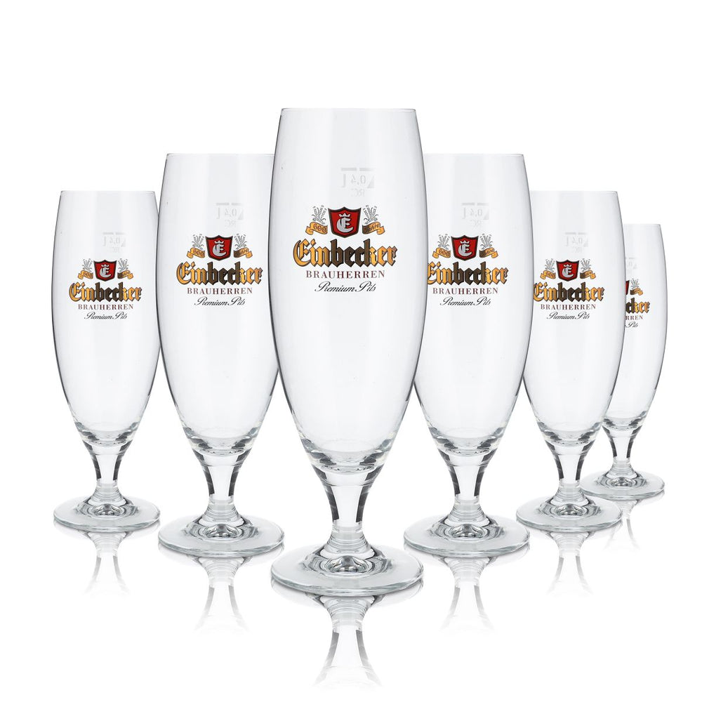 6x Einbecker Bier 0,4l Gläser Pokalglas Biergläser Rastal Prestige