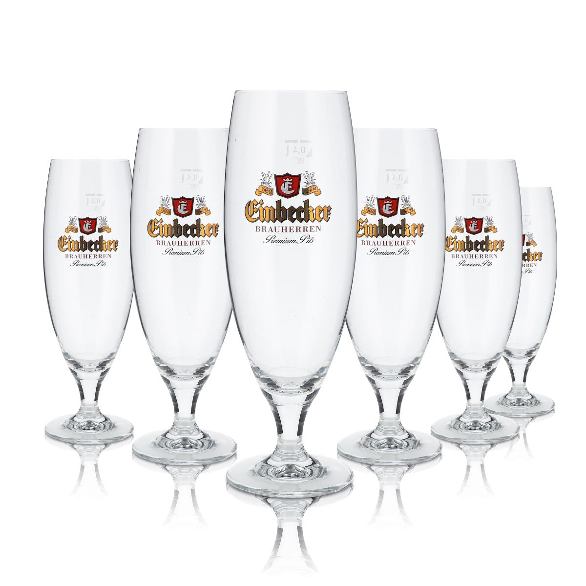 6x Einbecker Bier 0,4l Gläser Pokalglas Biergläser Rastal Prestige