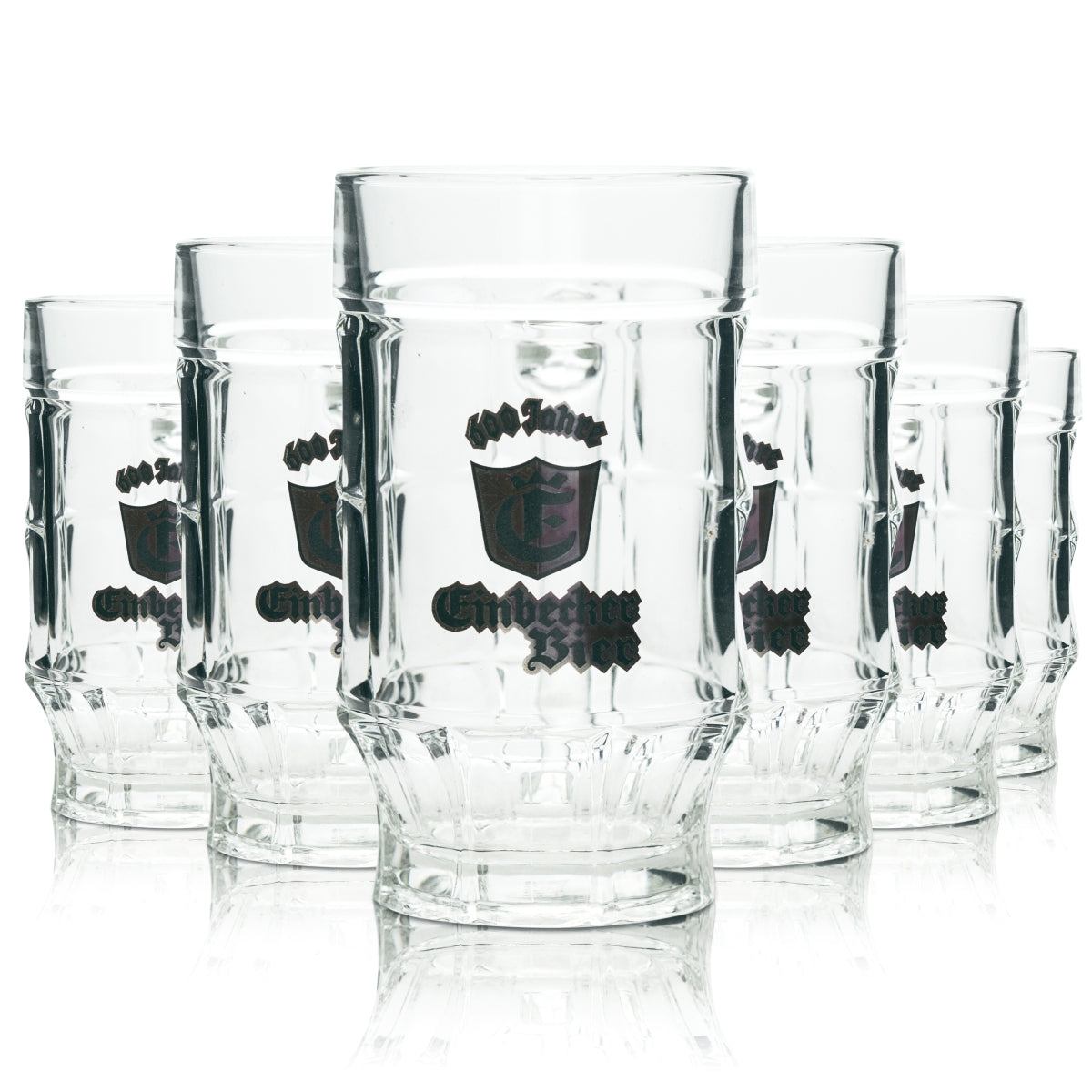 6x Einbecker Bier Glas 0,3l Krug Strassburg Sahm 600 Jahre Seidel Gläser Humpen