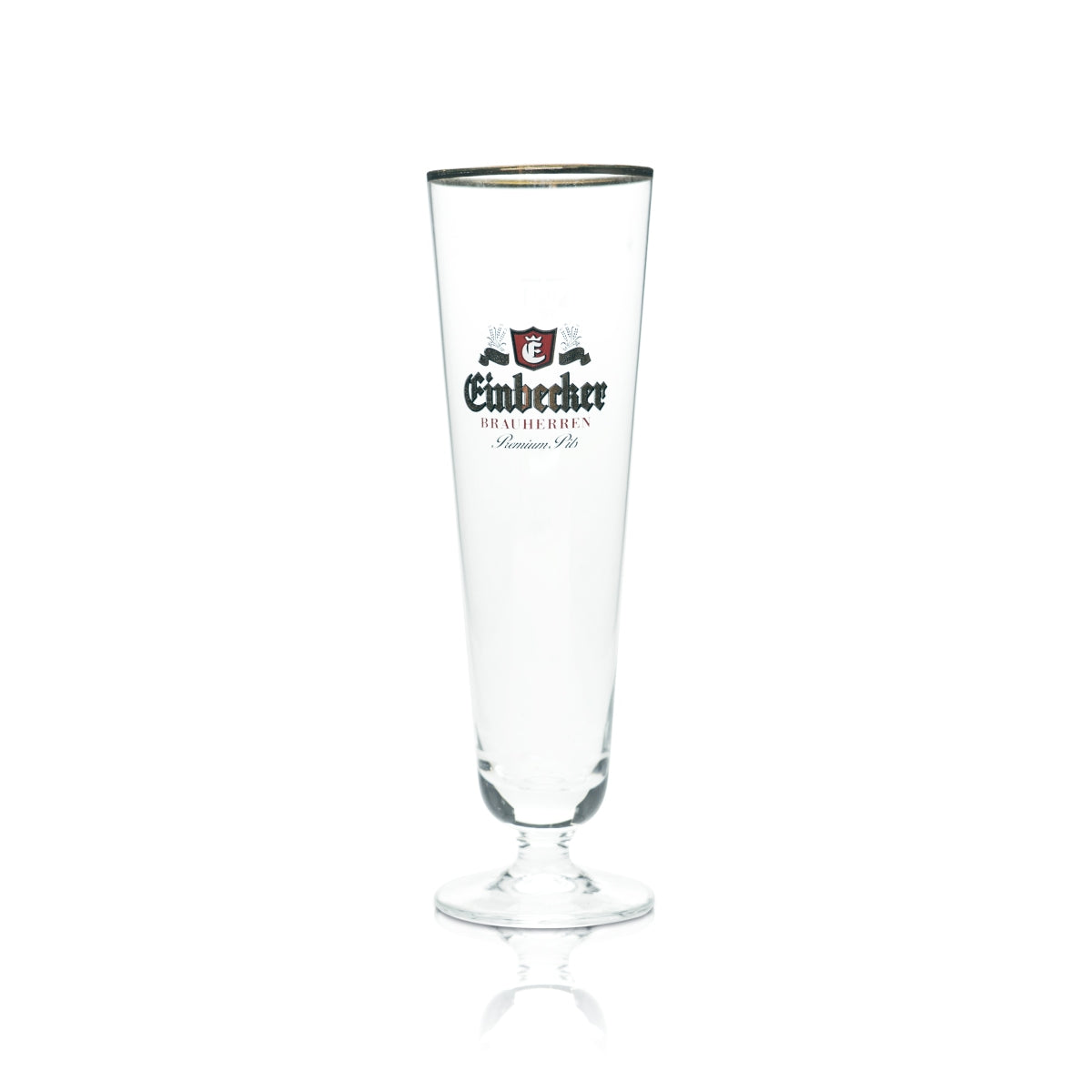 6x Einbecker Bier Glas 0,3l Pokal Tulpe Goldrand Stange Brauherren Pils Gläser – Ansicht 2