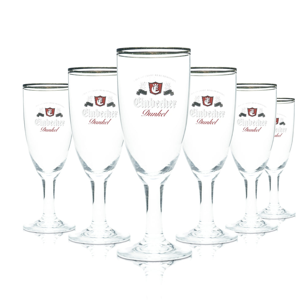 6x Einbecker Bier Glas 0,3l Pokal Tulpe Kelch Maredsouse Goldrand Gläser Gastro