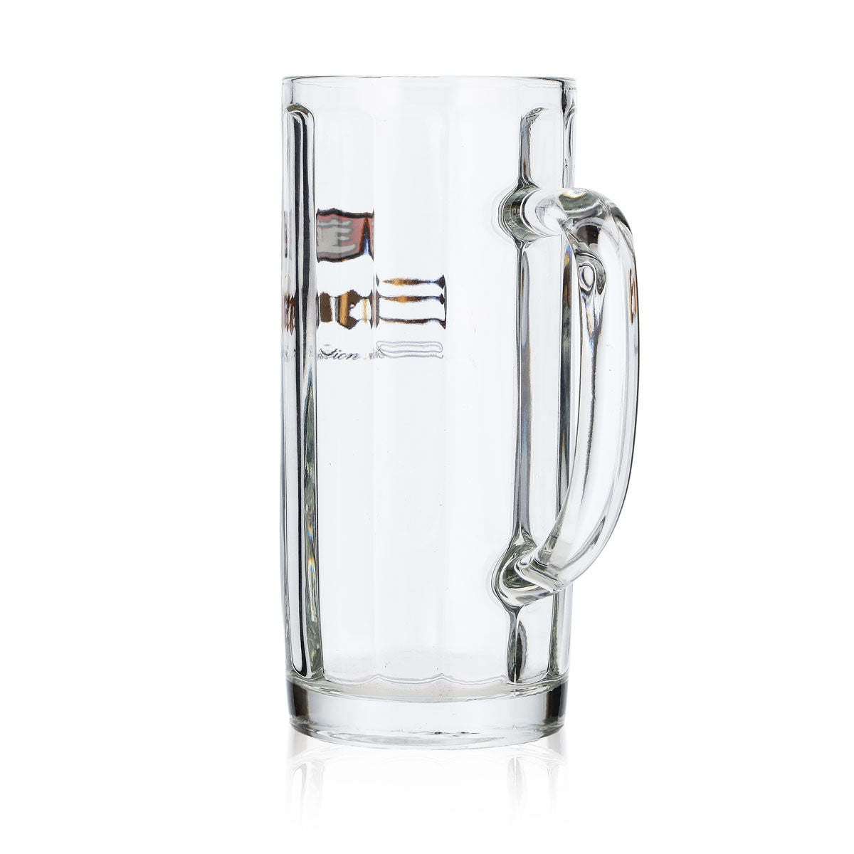 6x Einbecker Glas Bier 0,2l Krug goldene Schrift Relief Sahm Moldau Biergläser – Ansicht 6