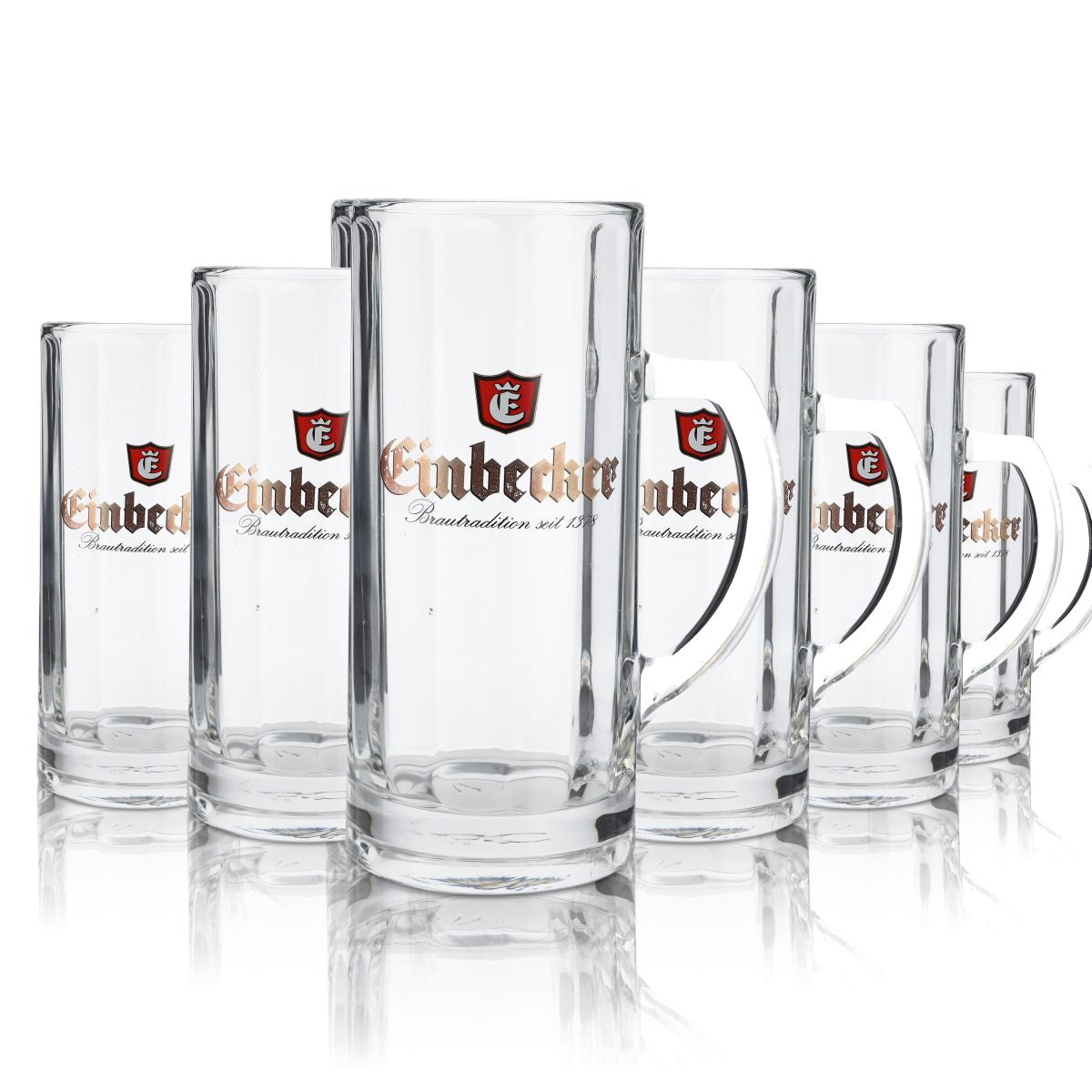 6x Einbecker Glas Bierseidel 0,5l Biergrug Seidel Bierglas Algäu Seidel