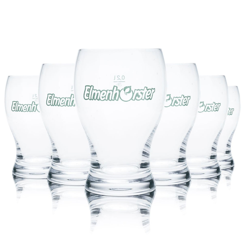 6x Elmenhorster Glas 0,2l Becherglas Tumbler Gläser Set Saft Mineralwasser Limo