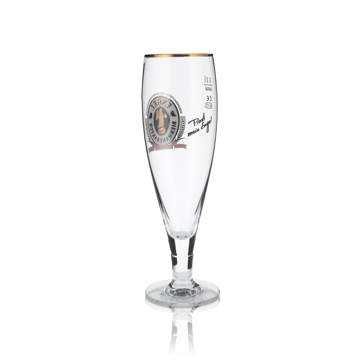 6x Engel Bierglas 0,3l Exclusiv Pokal Gläser Set Goldrand Brauerei Gastro – Ansicht 3