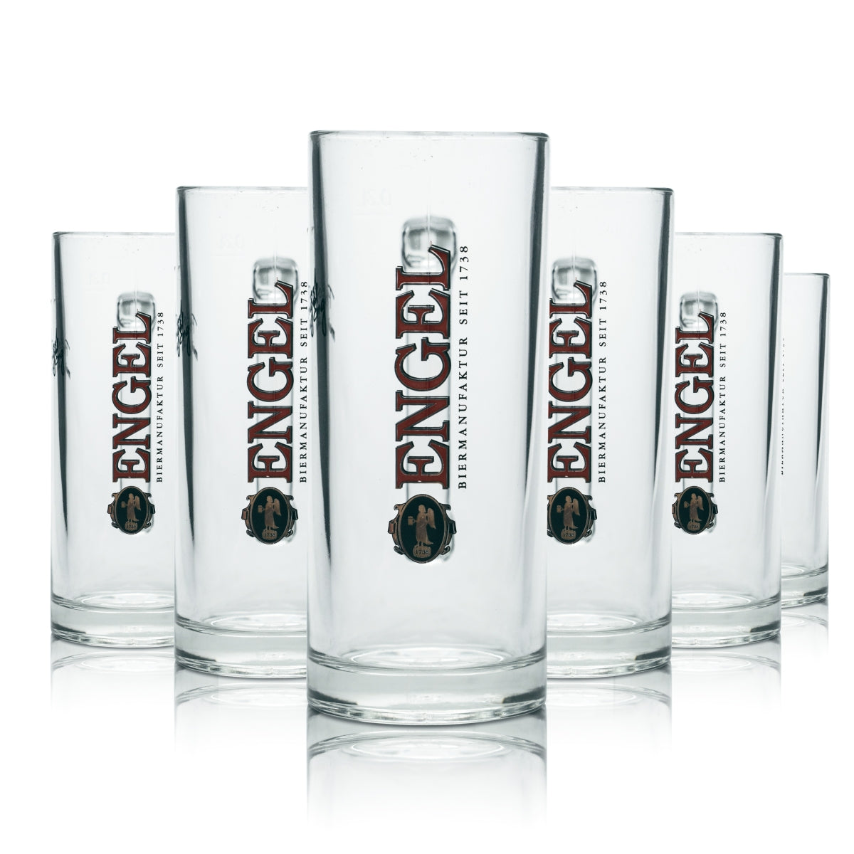 6x Engel Glas 0,3l Bier Krug Manufaktur Gläser Brauerei Gastro Radler Gold Pils