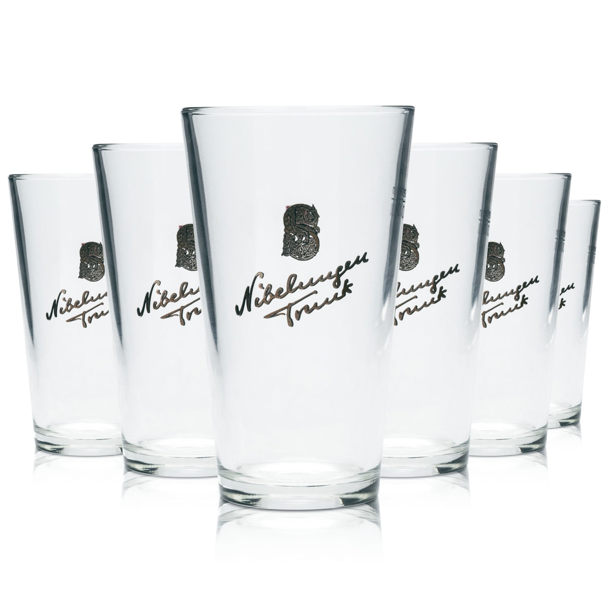 6x Erbacher Brauhaus Bier Glas 0,3l Stange Becher Gläser Gastro Nibelungen Trunk