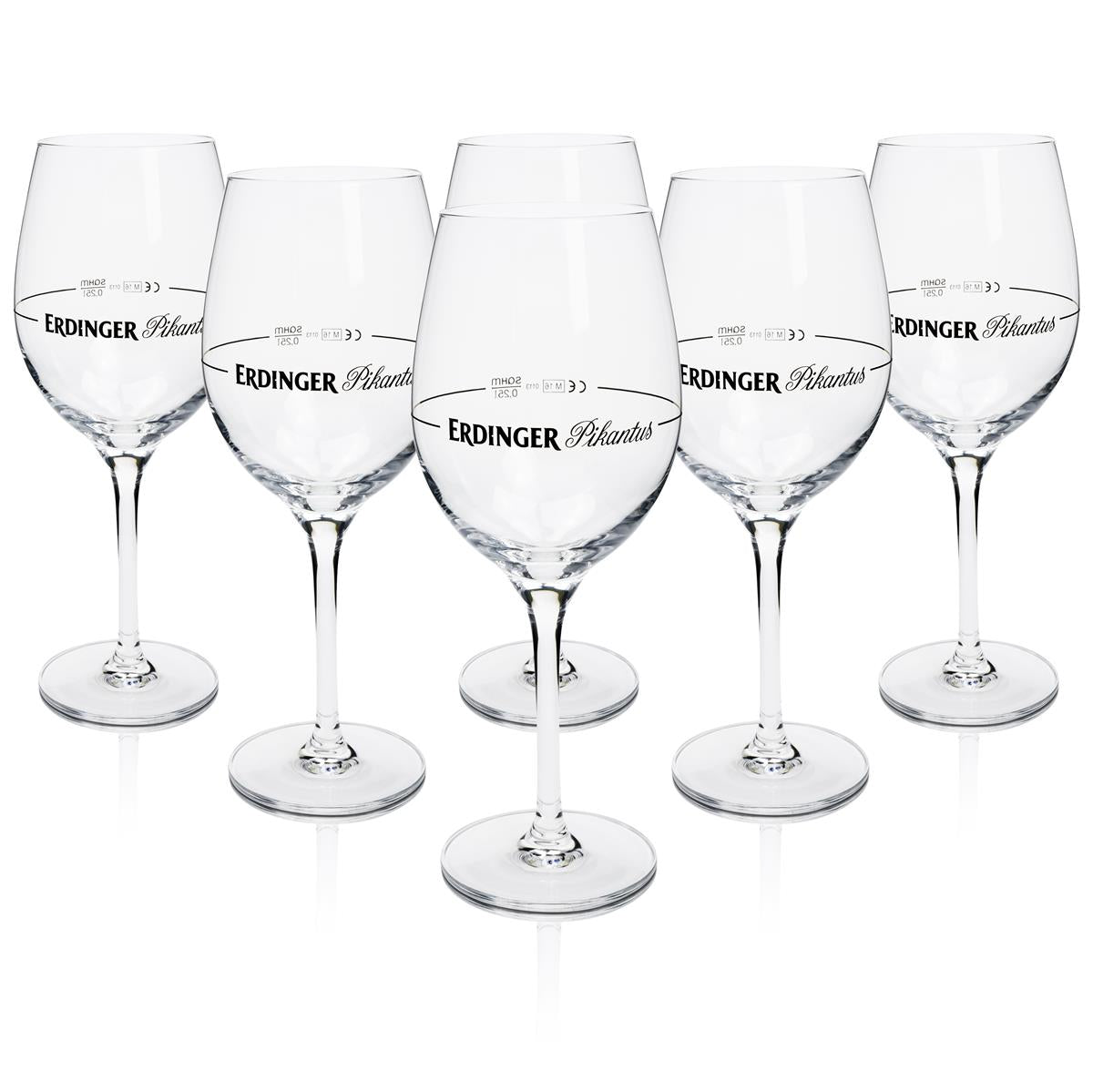 6x Erdinger Bier Glas 0,25l Pikantus Pokal Aperitif
