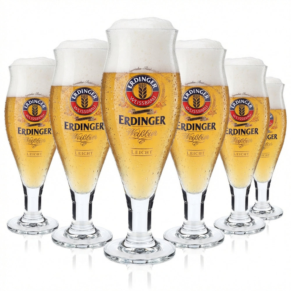 6x Erdinger Bier Glas Pokalgläser 0,5l Designgläser "Colani" Ritzenhoff