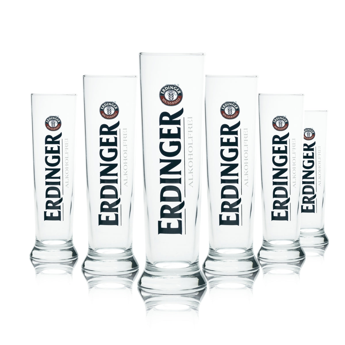 6x Erdinger Glas 0,3l Hefeweizen Weißbier Pokal Alkoholfrei Gastro Geeicht Bier – Ansicht 4
