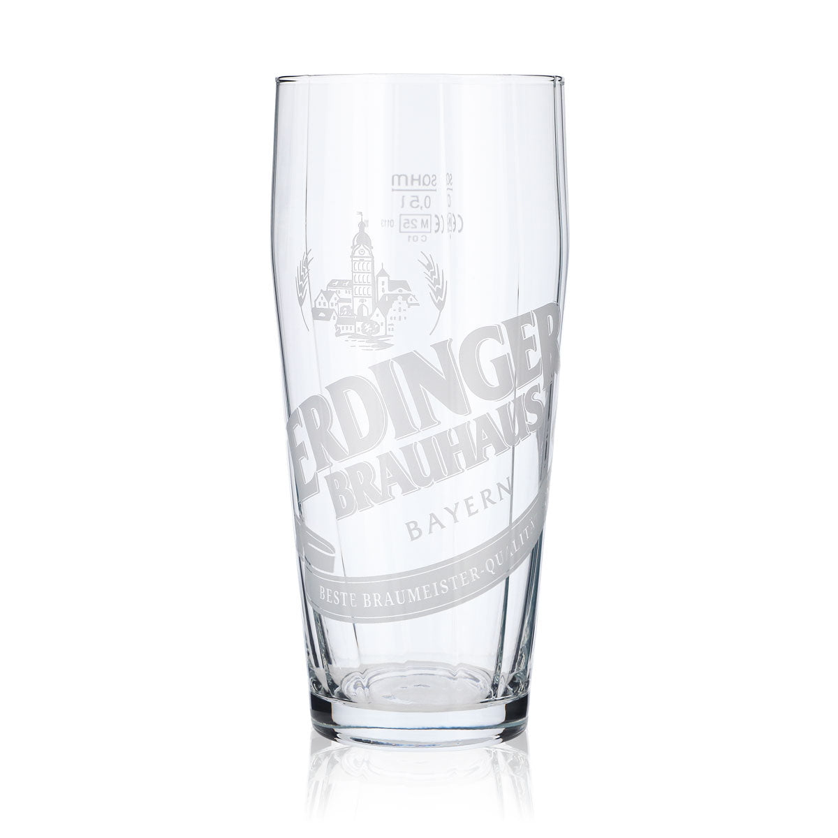 6x Erdinger Glas 0,5l Brauhaus Bier Willibecher Becher Gläser Bierglas Weissbräu – Ansicht 2