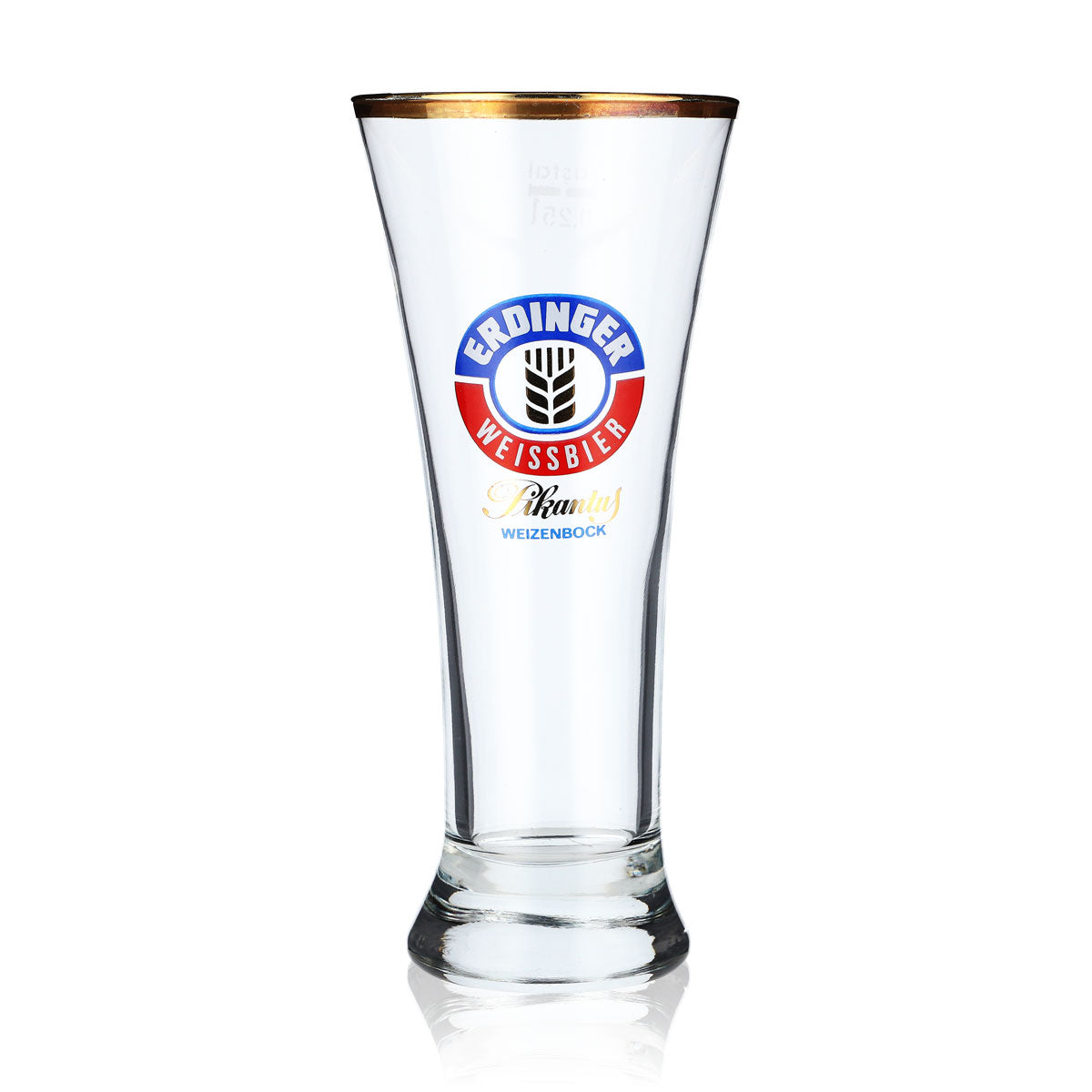 6x Erdinger Weissbräu Bier Glas Gläser 0,25l Becher Pikantus Goldrand VEBA – Ansicht 2