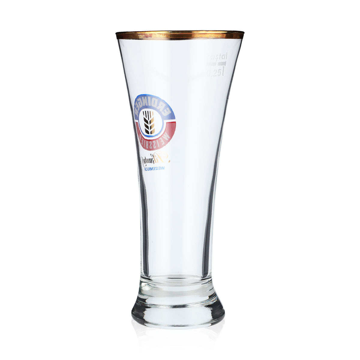 6x Erdinger Weissbräu Bier Glas Gläser 0,25l Becher Pikantus Goldrand VEBA – Ansicht 4